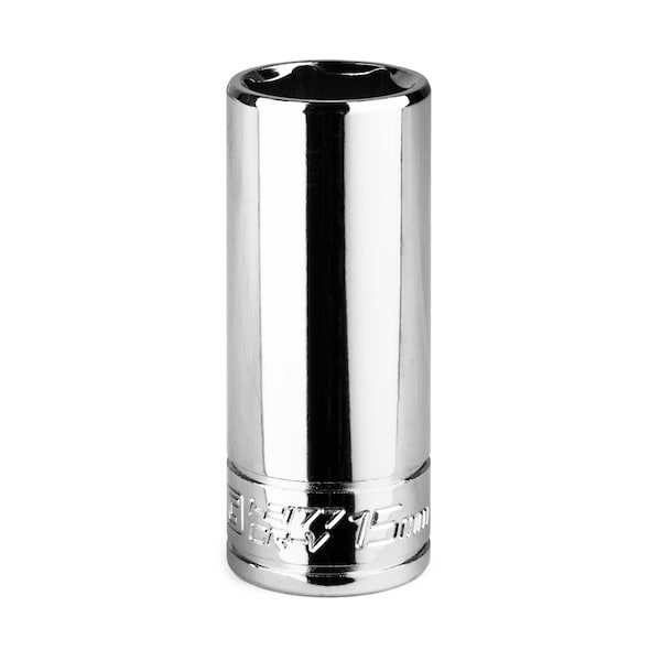 Capri Tools 1/4 in Drive 15 mm 6-Point Metric Deep Socket 1-2177 - main